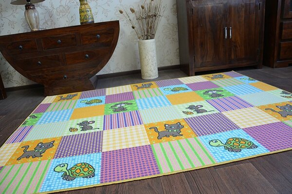 Balta Kusový dětský koberec PETS zvířátka Rozměr: 100x100 cm