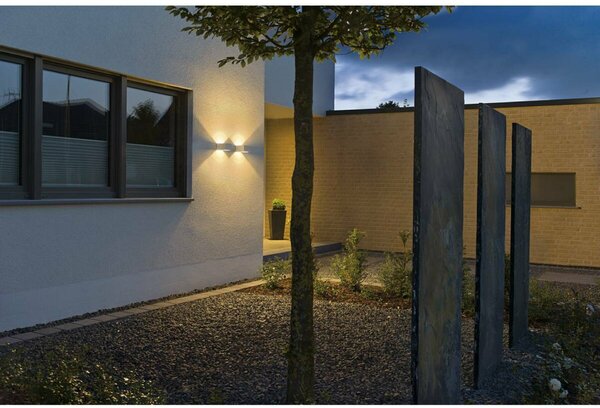 BIG WHITE SLV LOGS WALL, venkovní nástěnné svítidlo, LED, 3000K, IP44, hranaté, bílé, 8 W 232101