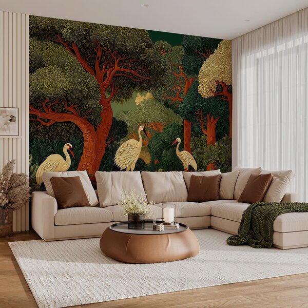 Fototapety Les s jeřáby, Fototapety příroda, w05259 : uwalls.cz