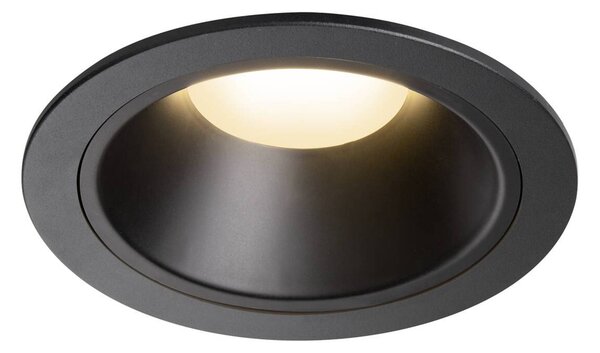 BIG WHITE SLV NUMINOS XL Stropní vestavné svítidlo, 3000 K, 40°, IP20, kulaté, černé 1009939
