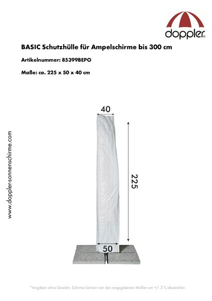 Derby Basic ochranný obal pro slunečníky s boční nohou do 300 cm