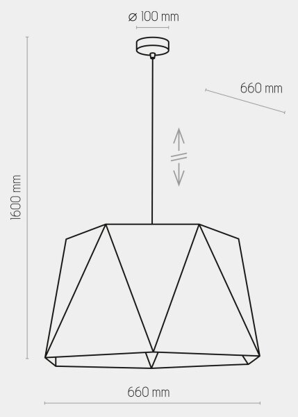 Lustr na lanku IVO 1xE27/25W/230V černá/zlatá