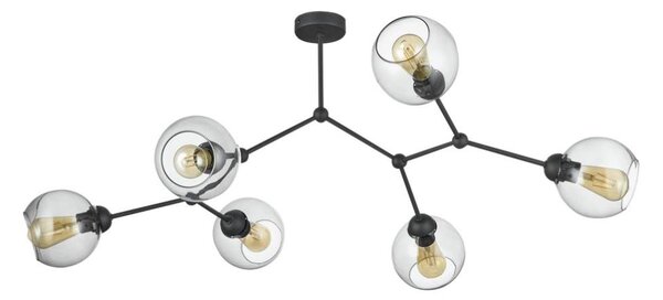 Přisazený lustr FAIRY 6xE27/60W/230V černá