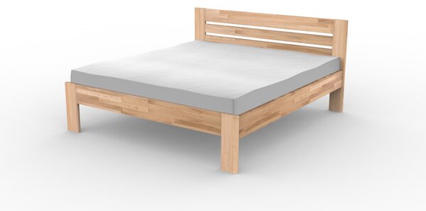 Masivní postel AMANDA - Solwo Design Dřevo a odstín oleje: BUK Cink - Olejování přírodní, Rozměr spací plochy: 140x200