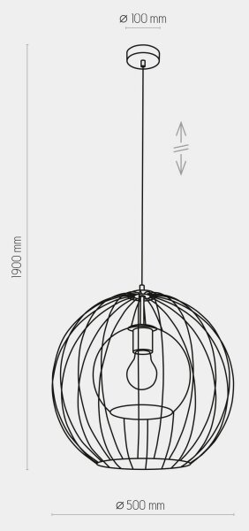 Lustr na lanku UNIVERSO 1xE27/60W/230V
