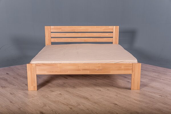 Masivní postel AMANDA - Solwo Design Materiál: Buk cink, Barevne provedení: Olejování přírodní 101/201, Specifikace: 160x200