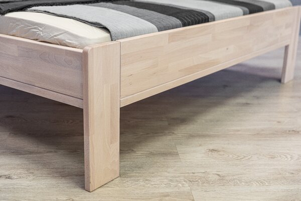 Masivní postel ANGELIKA - Solwo Design Materiál: Buk cink, Barevne provedení: Olejování přírodní 101/201, Specifikace: 140x200