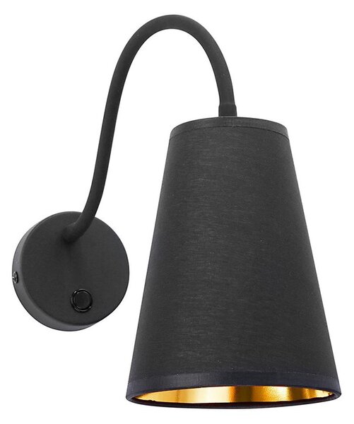 Nástěnná lampa WIRE 1xE27/15W/230V černá/zlatá