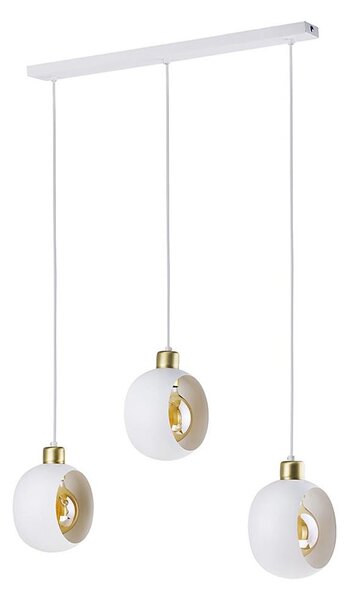 Lustr na lanku CYKLOP 3xE27/60W/230V bílá