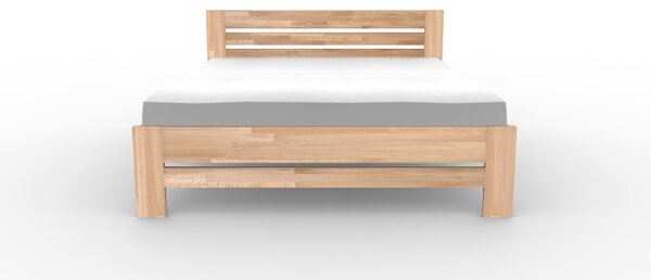 Masivní postel DARA - Solwo Design Materiál: Buk cink, Barevne provedení: Olejování přírodní 101/201, Specifikace: 140x200