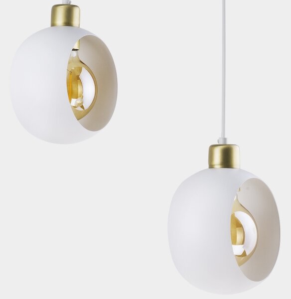 Lustr na lanku CYKLOP 3xE27/60W/230V bílá