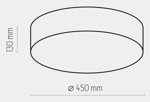 Stropní svítidlo RONDO 4xE27/15W/230V pr. 45 cm šedá