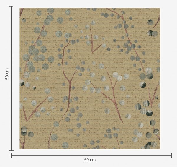 Tapety Abstraktní botanický vzor s kruhy, Tapety květiny, a01126 : uwalls.cz