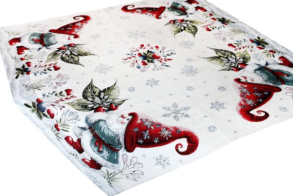 Vánoční žinylkový ubrus Listový skřítek 90x90 cm Chenille IT033 Barva Vícebarevná Rozměry 90x90 cm