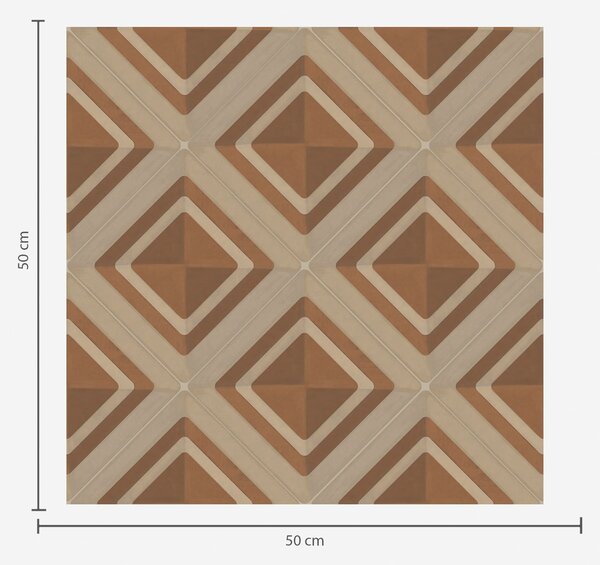 Tapety Geometrický diamantový vzor v terakotových tónech, Tapety abstraktní, a01128 : uwalls.cz