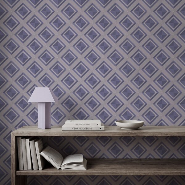 Tapety Geometrický diamantový vzor v modrých tónech, Tapety abstraktní, a01128v1 : uwalls.cz