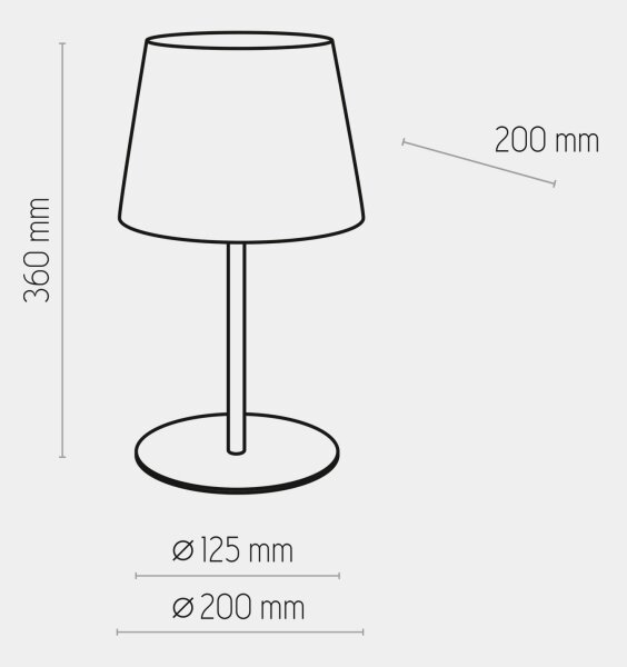 Stolní lampa MAJA 1xE27/15W/230V bílá