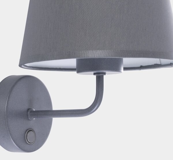 Nástěnná lampa MAJA 1xE27/15W/230V šedá