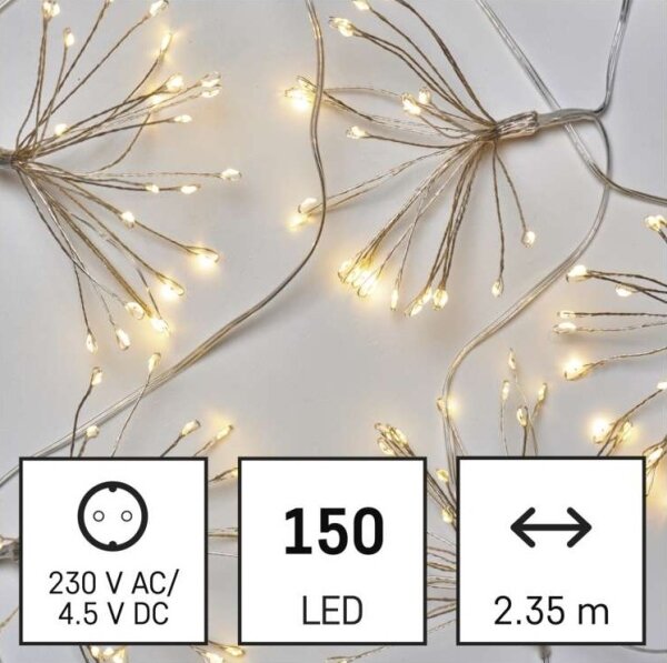 LED řetěz 150xLED/5,35m teplá bílá