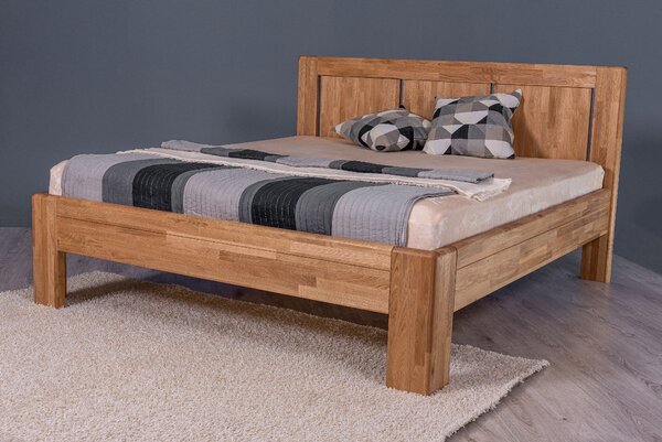 Masivní postel RUMBA - Solwo Design Materiál: Buk cink, Barevne provedení: Olejování přírodní 101/201, Specifikace: 180x200