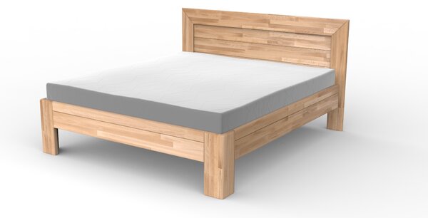 Masivní postel SALSA - Solwo Design Dřevo a odstín oleje: BUK Cink - Olej odstín BO104, Rozměr spací plochy: 140x200
