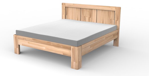 Masivní postel RUMBA - Solwo Design Dřevo a odstín oleje: BUK Cink - Olej odstín BO103, Rozměr spací plochy: 240x200