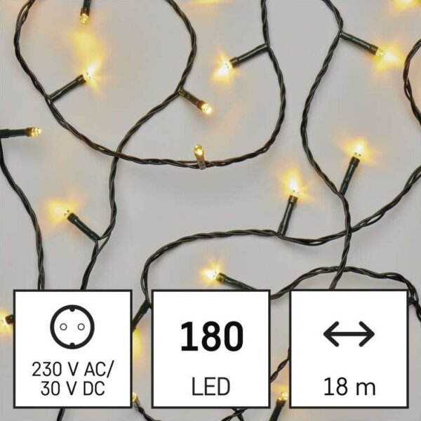 LED venkovní řetěz 180xLED/23m IP44 teplá bílá