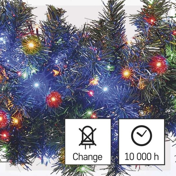 LED venkovní řetěz 600xLED/17m IP44 multicolor