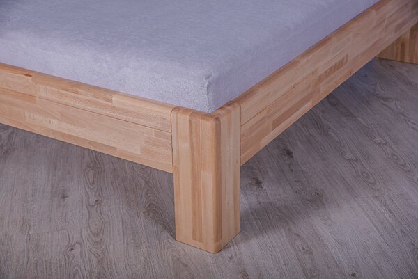Masivní postel TANGO - Solwo Design Materiál: Buk cink, Barevne provedení: Olejování přírodní 101/201, Specifikace: 140x200