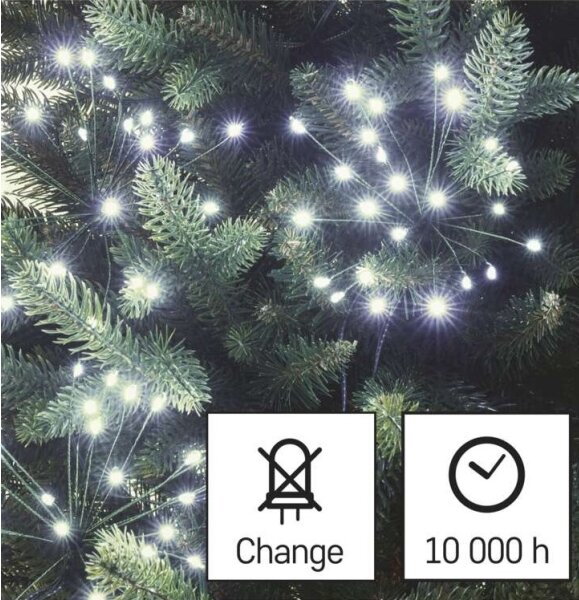 LED řetěz 150xLED/5,35m studená bílá