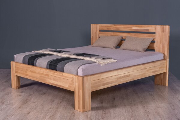 Masivní postel TANGO - Solwo Design Materiál: Buk cink, Barevne provedení: Olejování přírodní 101/201, Specifikace: 140x200