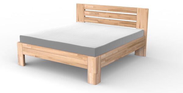 Masivní postel TANGO - Solwo Design Dřevo a odstín oleje: BUK Cink - Olej odstín BO104, Rozměr spací plochy: 220x200