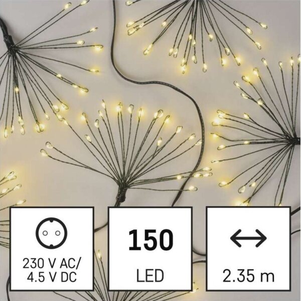 LED řetěz 150xLED/5,35m teplá bílá