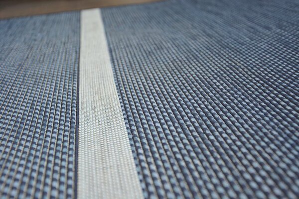Makro Abra Kusový koberec Sisal COLOR 47011/309 Pruhy modrý Rozměr: 200x290 cm