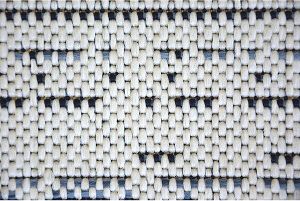 Makro Abra Kusový koberec Sisal COLOR 47272/396 bílý geometrický vzor Rozměr: 60x110 cm