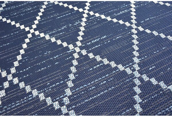 Makro Abra Kusový koberec Sisal COLOR 47268/309 modrý geometrický vzor Rozměr: 120x170 cm