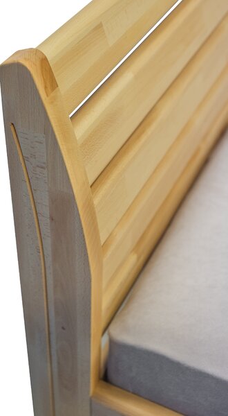 Masivní postel GEMINI - Solwo Design Materiál: Buk cink, Barevne provedení: Olejování přírodní 101/201, Specifikace: 180x200