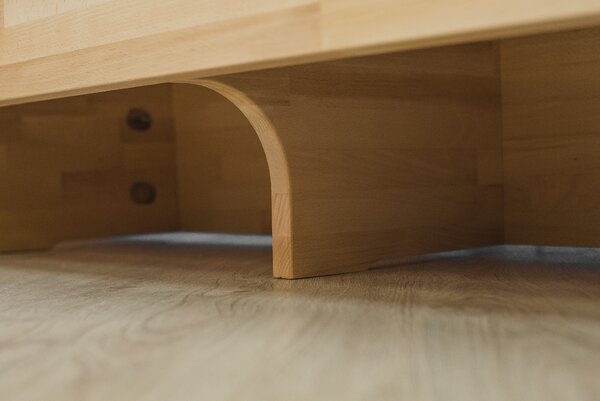 Masivní postel GEMINI - Solwo Design Materiál: Buk cink, Barevne provedení: Olejování přírodní 101/201, Specifikace: 180x200