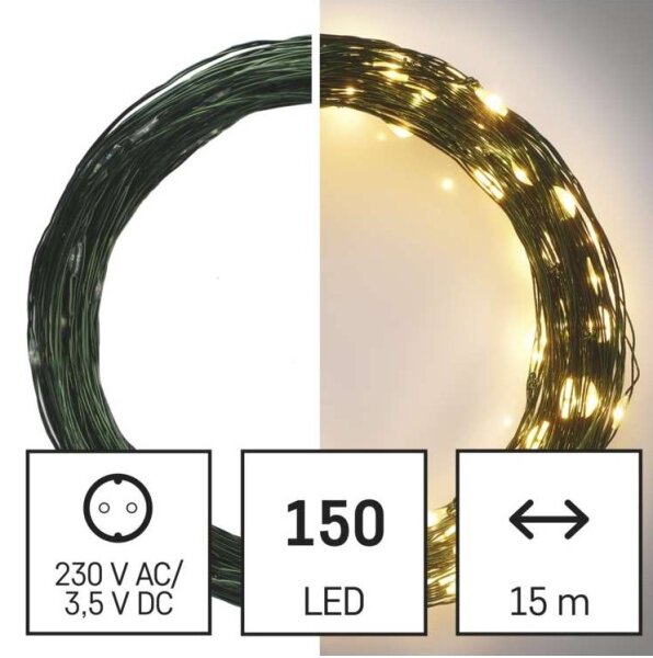 LED venkovní řetěz 150xLED/20m IP44 teplá bílá
