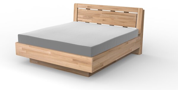 Masivní postel JUPITER - Solwo Design Dřevo a odstín oleje: BUK Cink - Olejování přírodní, Rozměr spací plochy: 140x200