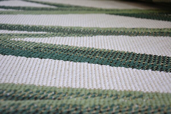 Makro Abra Kusový koberec Sisal COLOR 19434/062 zelené listí Rozměr: 80x150 cm