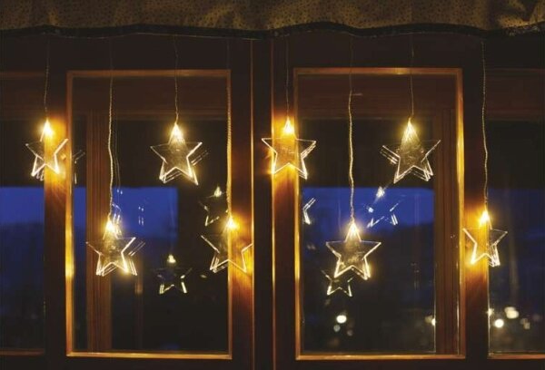 LED venkovní řetěz 8xLED/5,84m IP44 hvězdy