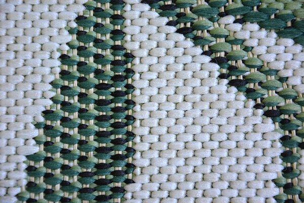 Makro Abra Kusový koberec Sisal COLOR 19434/062 zelené listí Rozměr: 80x150 cm