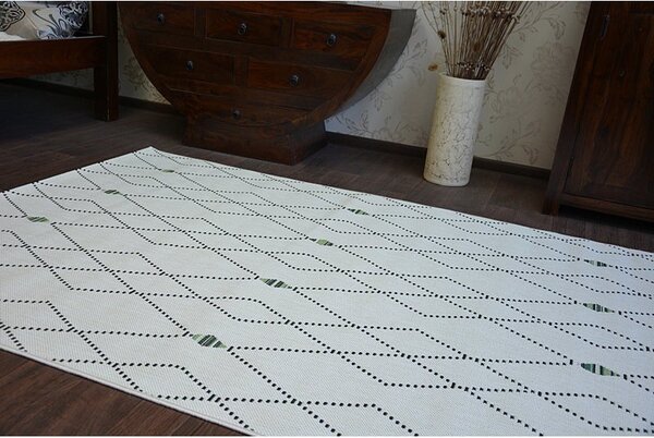 Makro Abra Kusový koberec Sisal COLOR 19443/062 krémový geometrický vzor Rozměr: 80x150 cm