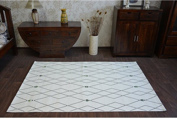 Makro Abra Kusový koberec Sisal COLOR 19443/062 krémový geometrický vzor Rozměr: 80x150 cm