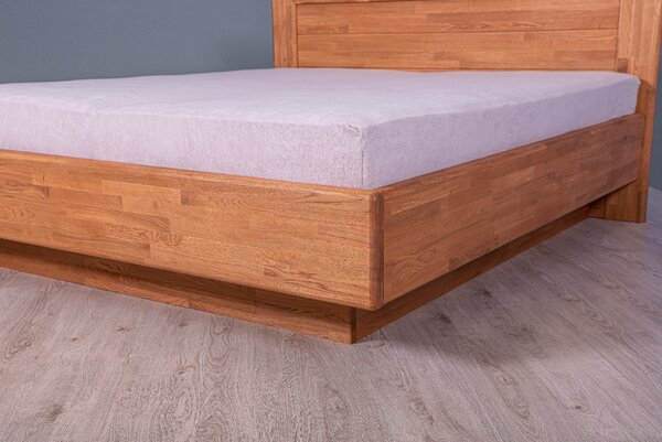 Masivní postel MARS - Solwo Design Materiál: Buk cink, Barevne provedení: Olejování přírodní 101/201, Specifikace: 140x200