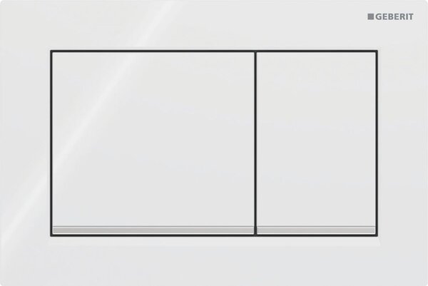 Geberit Omega20 splachovací tlačítko pro WC lesklý chrom-bílá 115.080.KJ.1