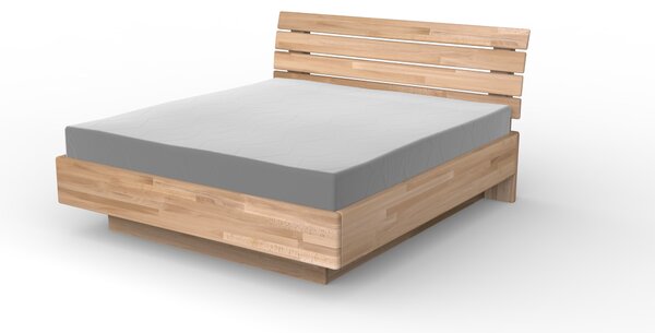 Masivní postel NEPTUN - Solwo Design Dřevo a odstín oleje: BUK Cink - Olejování přírodní, Rozměr spací plochy: 220x200