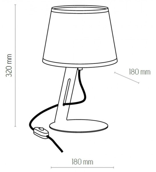 Stolní lampa GRACIA 1xE27/60W/230V bílá