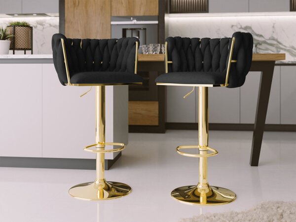 Set dvou barových židlí Archie BS-1142, Barva: 77-černá 5903211338229